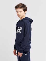 Lee Blue Boys Wobbly Graphic Print Hoodie - Image 4 of 7