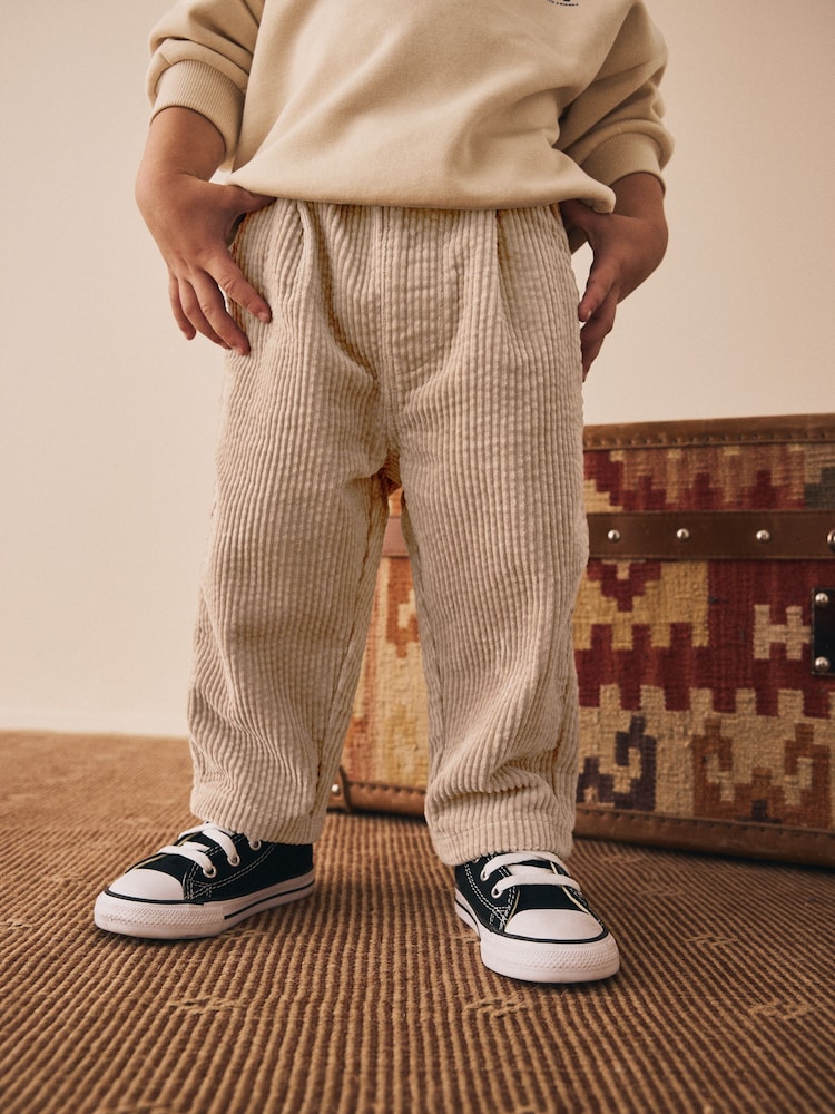 Stone Textured Corduroy Pull On Trousers (3mths-7yrs) - Image 1 of 7 Stone Textured Corduroy Pull On Trousers (3mths-7yrs) - Image 1 of 7