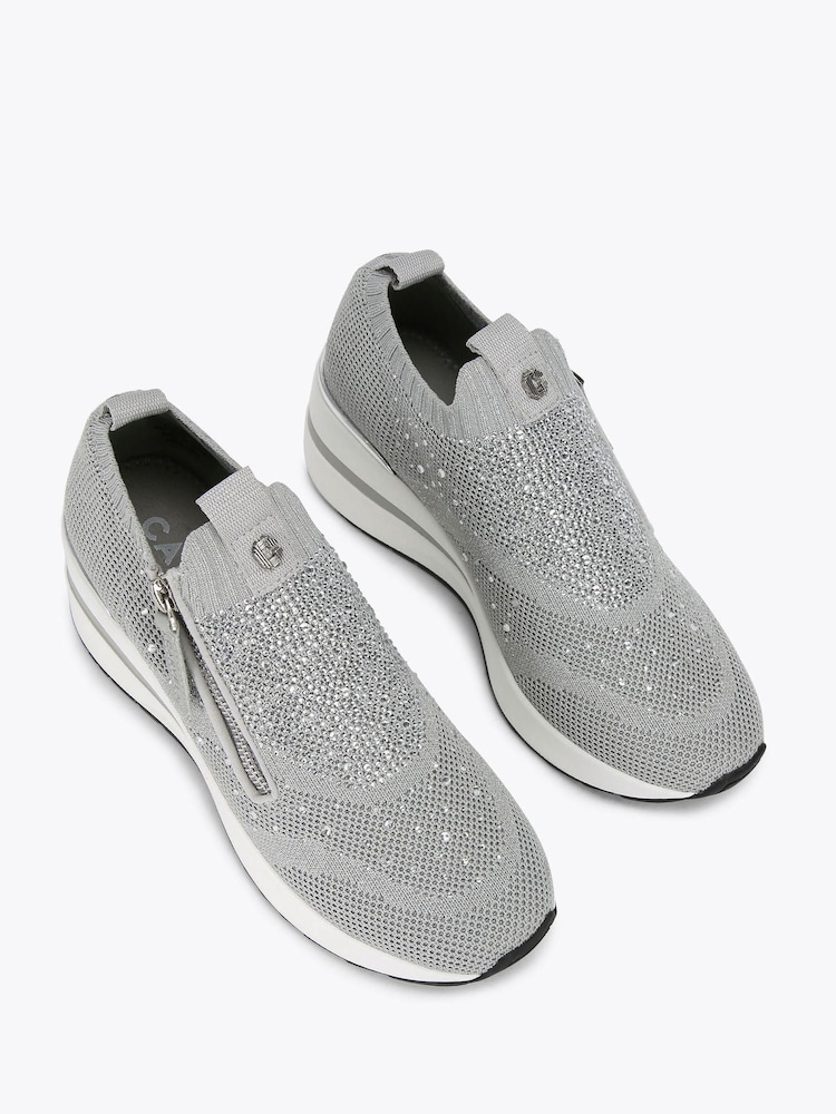Carvela High Rise Zip Knit Trainers - Image 2 of 4