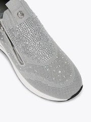 Carvela High Rise Zip Knit Trainers - Image 3 of 4