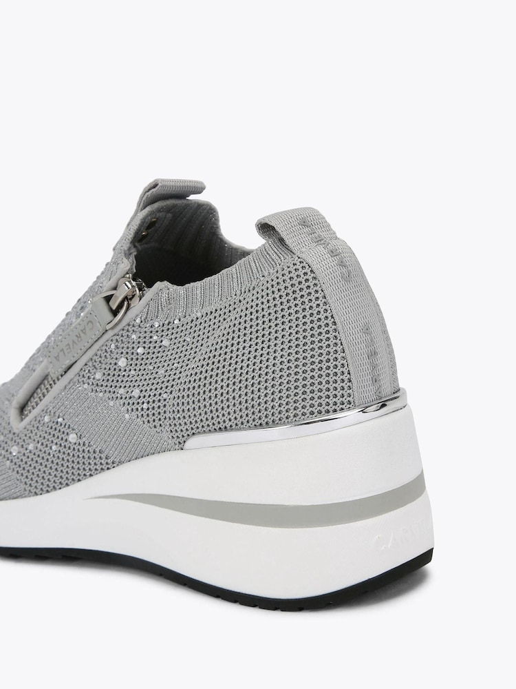 Carvela High Rise Zip Knit Trainers - Image 4 of 4