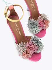 Kurt Geiger London Pom Pom Ankle Tie Sandals - Image 2 of 5