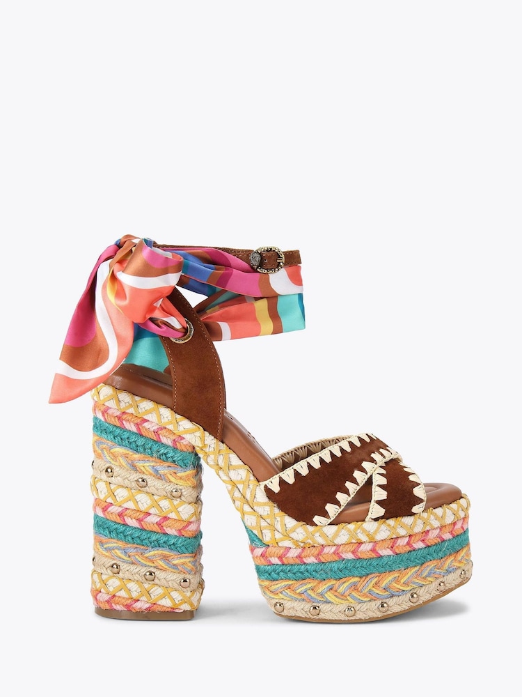 Kurt Geiger London Chelsea Scarf Platform Sandals - Image 2 of 4