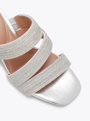 Plateado - Carvela Gala Block Mule Jewel Sandals - Imagen 4 de 4