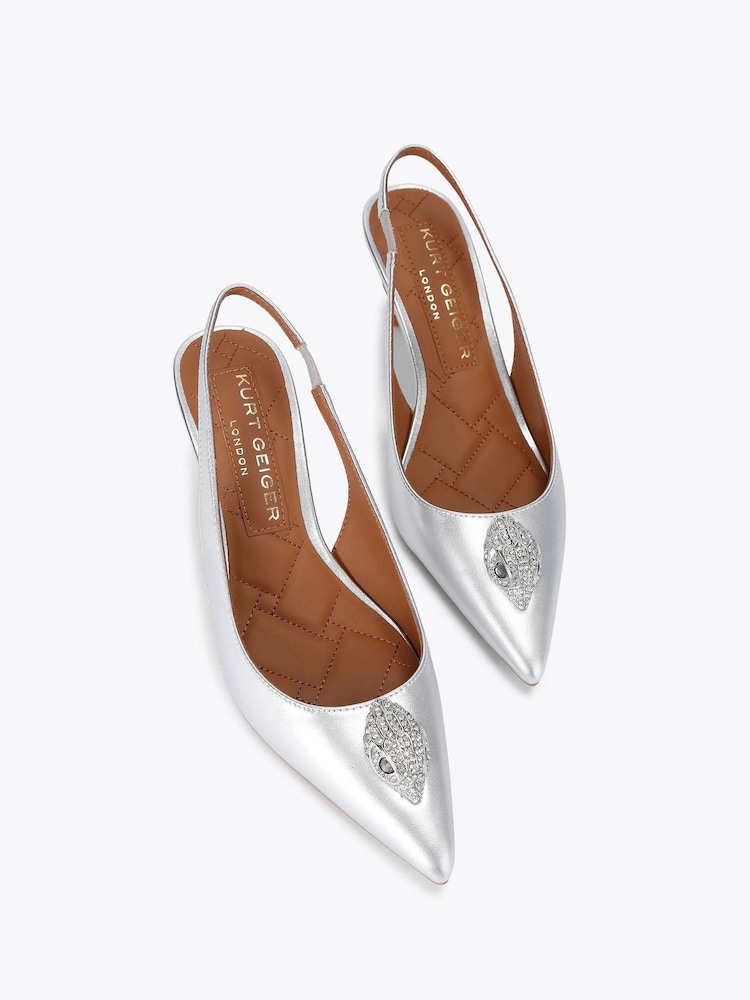Kurt Geiger London Belgravia Eagle Sling Back Shoes - Image 2 of 4