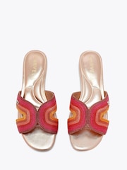 Carvela Chrome Gala Mule Jewel Sandals - Image 4 of 7