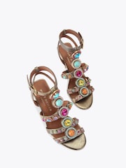 Kurt Geiger London Natural Octavia High Gladiator Sandals - Image 2 of 4