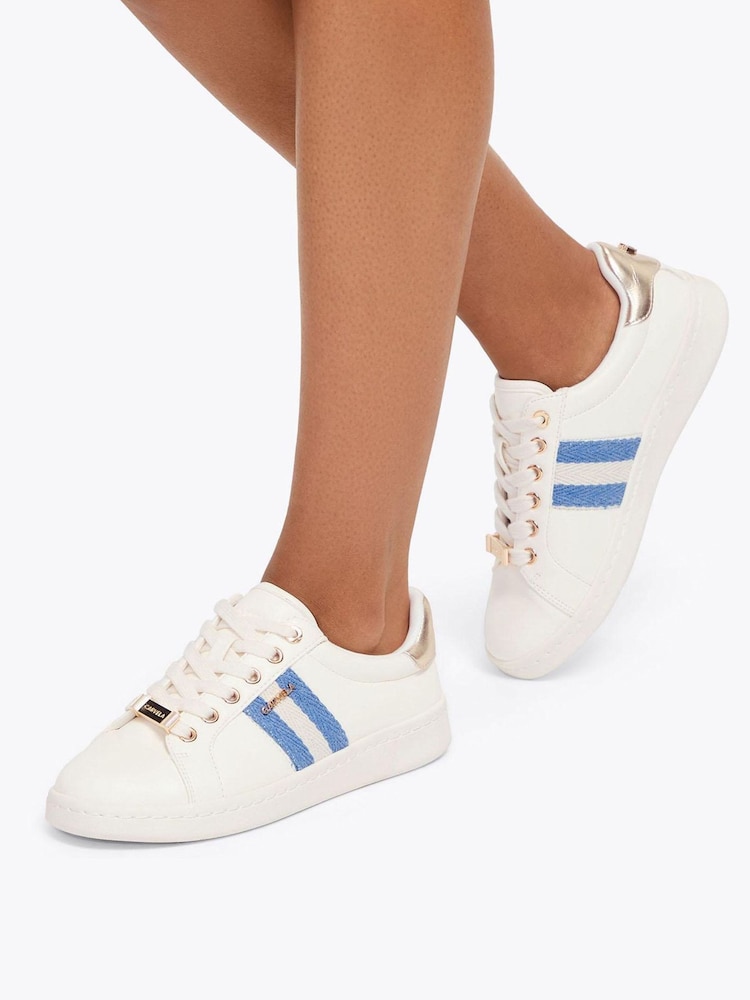 Carvela Blue Palermo Stripe Trainers - Image 1 of 5
