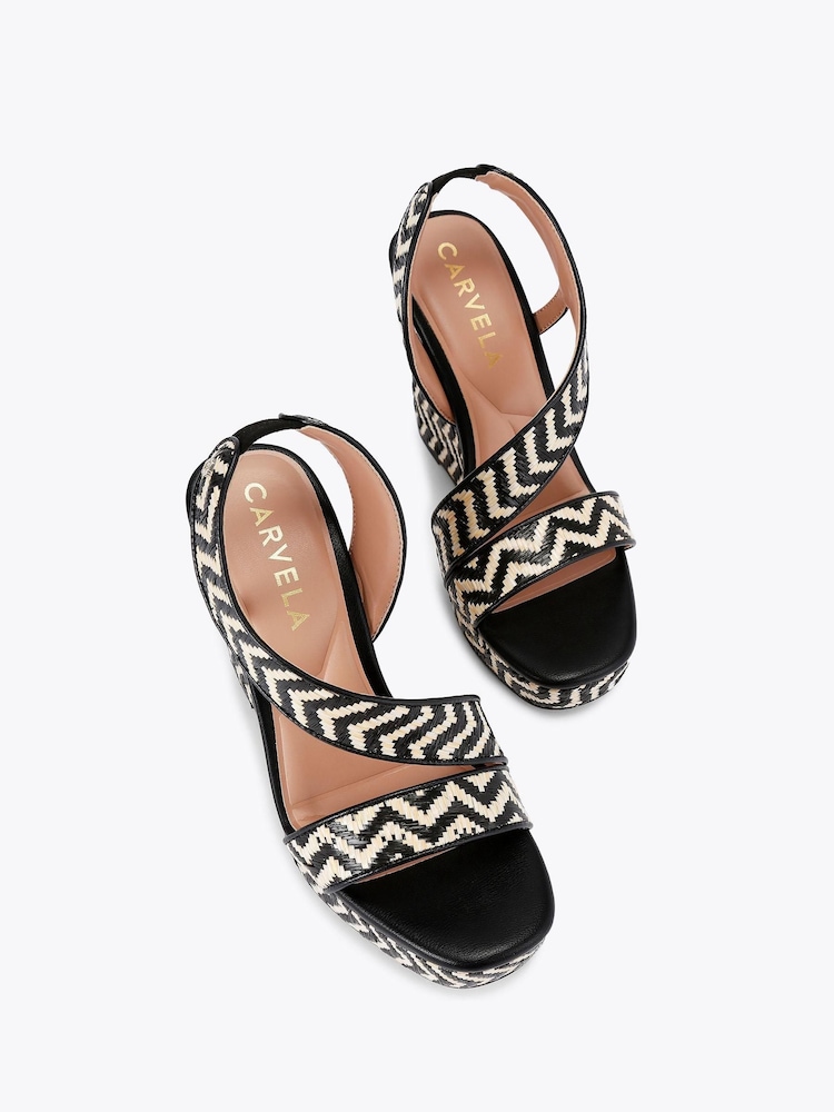 Carvela Gala Capri Wedge 110 Black Sandals - Image 3 of 4