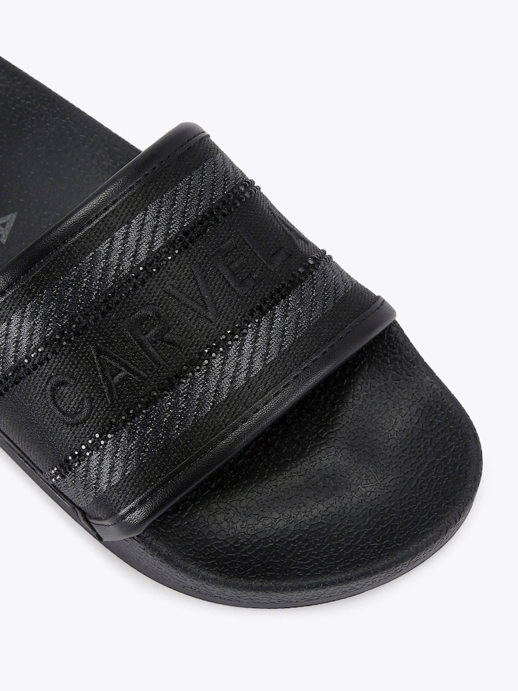 Carvela Sicily Slider Black Sandals - Image 4 of 5
