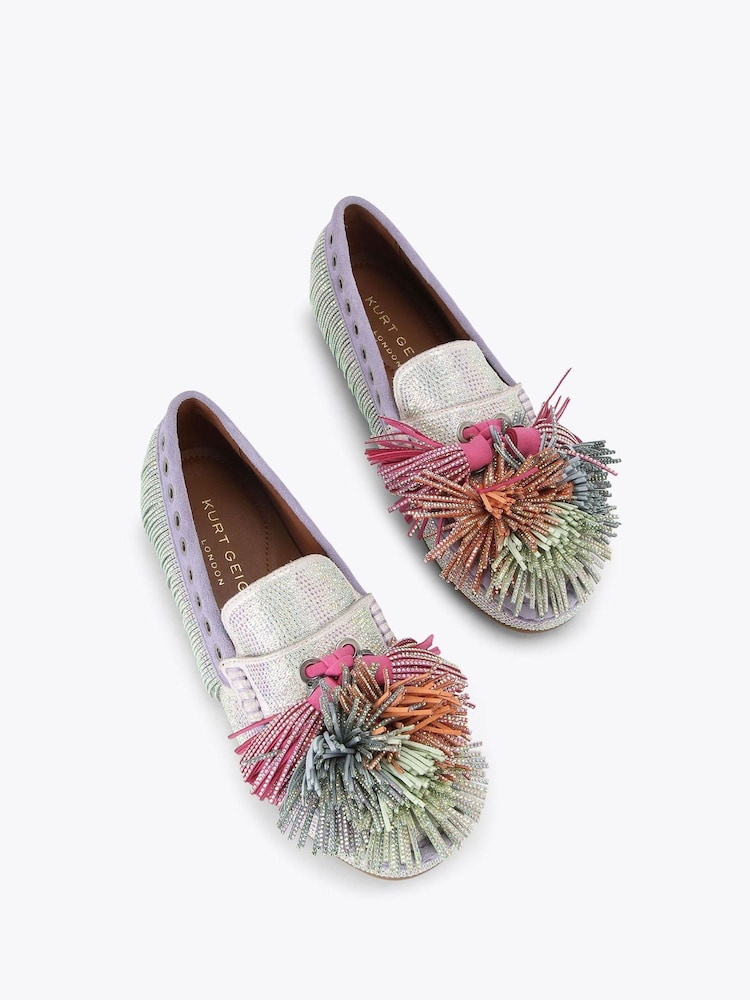 Kurt Geiger London Pom Pom Moccasin Pumps - Image 2 of 4