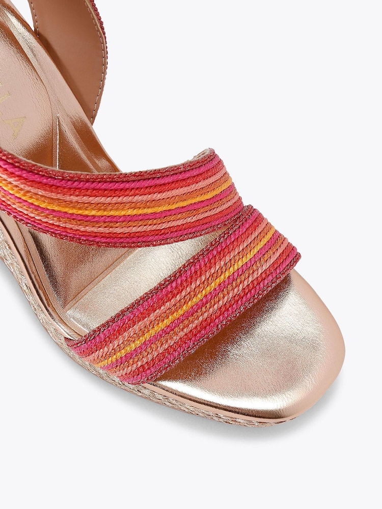 وردي - Carvela Gala Wedge Sandals - صورة 4 من 4