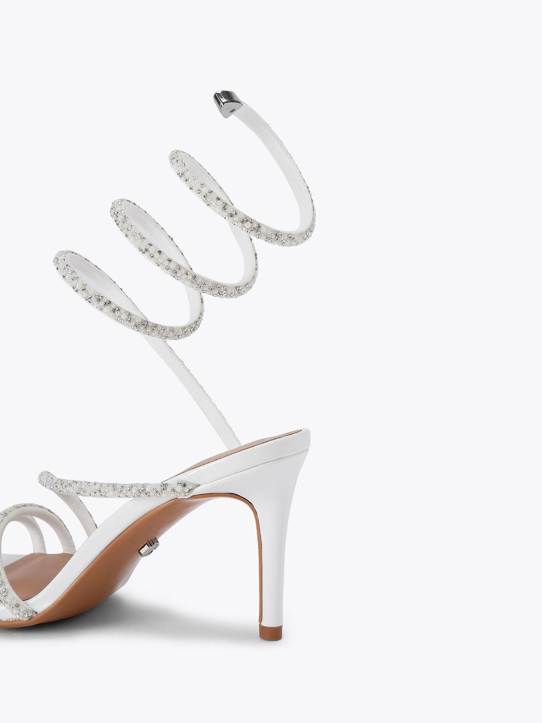 Buy Carvela White Spiral 80 Sandals from Next USA
