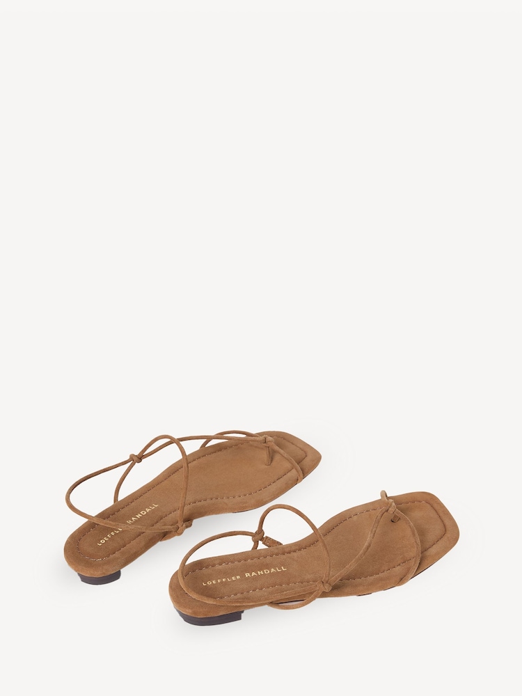 Loeffler Randall Brown Eleanor Strappy Flat Sandals - Image 2 of 4 Loeffler Randall Brown Eleanor Strappy Flat Sandals - Image 2 of 4