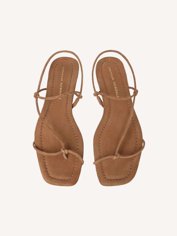 Loeffler Randall Brown Eleanor Strappy Flat Sandals - Image 4 of 4 Loeffler Randall Brown Eleanor Strappy Flat Sandals - Image 4 of 4