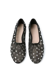 Loeffler Randall Black Landon Soft Ballet Flats - Image 2 of 5