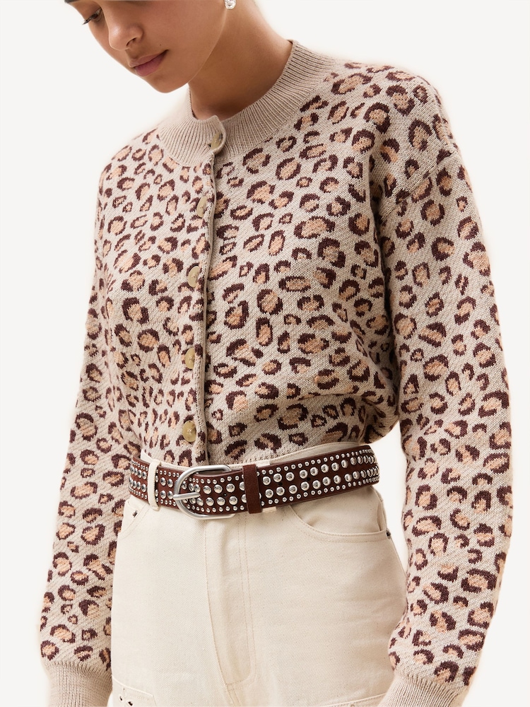 Loeffler Randall Brown Isaac Studded Belt - Image 4 of 4 Loeffler Randall Brown Isaac Studded Belt - Image 4 of 4