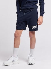 Lee Blue Boys Wobbly Graphic Print 100% Cotton Shorts - Image 1 of 8