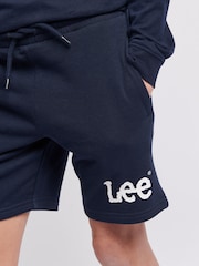 Lee Blue Boys Wobbly Graphic Print 100% Cotton Shorts - Image 5 of 8