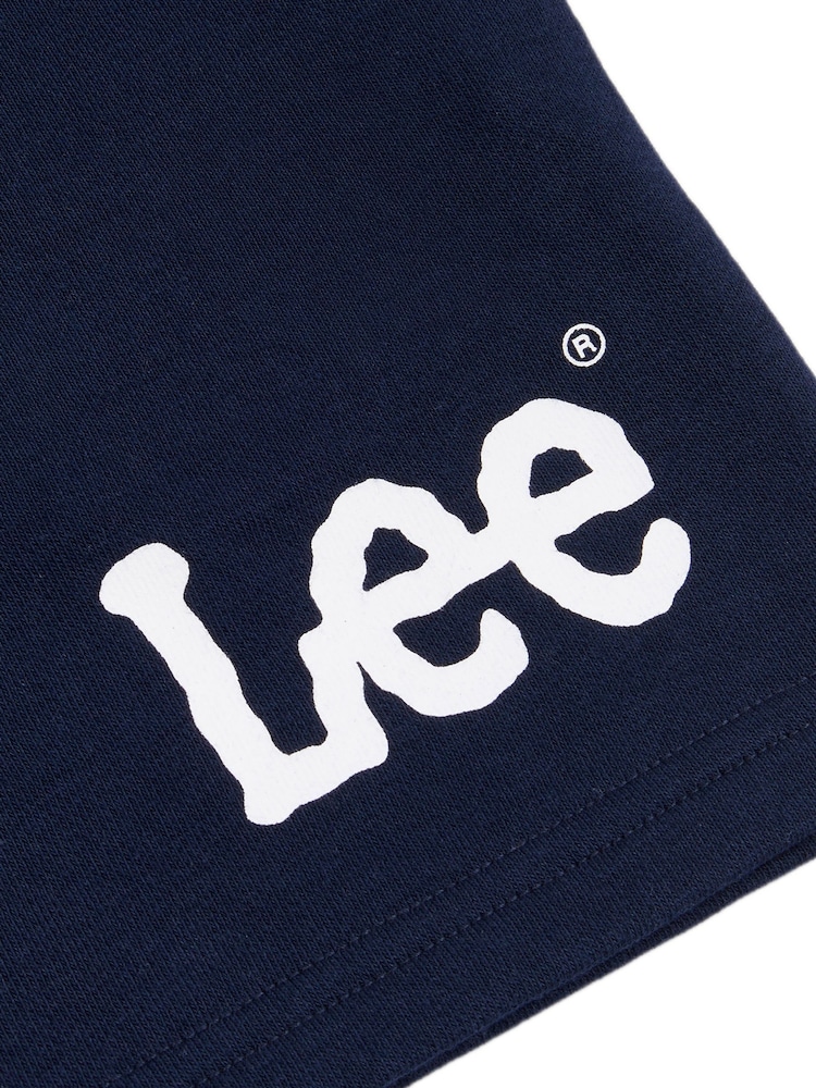 Lee Blue Boys Wobbly Graphic Print 100% Cotton Shorts - Image 8 of 8