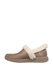 Skechers Brown Suede Slip Ins Cozy Escape Slippers - Image 2 of 5