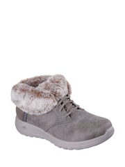 Skechers Grey On The Go Joy Cozy Charm Slip-In Boots - Image 1 of 5