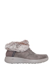 Skechers Grey On The Go Joy Cozy Charm Slip-In Boots - Image 2 of 5
