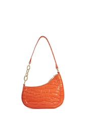Dune London Orange Dark Dinkydeliberate Mini Woven Slouch Crossbody Bag - Image 2 of 4