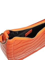 Dune London Orange Dark Dinkydeliberate Mini Woven Slouch Crossbody Bag - Image 3 of 4