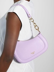 Dune London Purple Small Direction Smart Scoop Shoulder Bag - Image 1 of 5