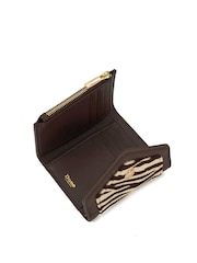Dune London Animal Print Black Kindest Cross Strap Wedge Purse - Image 3 of 4