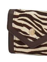 Dune London Animal Print Black Kindest Cross Strap Wedge Purse - Image 4 of 4