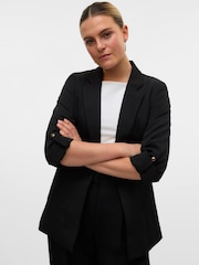 VERO MODA Black 3/4 Sleeve Blazer - Image 1 of 4