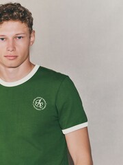Green EDIT Slim Fit Ringer T-Shirt - Image 1 of 11