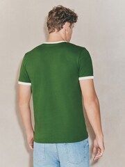 Green EDIT Slim Fit Ringer T-Shirt - Image 3 of 11