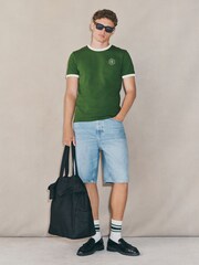 Green EDIT Slim Fit Ringer T-Shirt - Image 4 of 11
