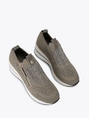 Carvela High Rise Zip Knit Trainers - Image 2 of 4