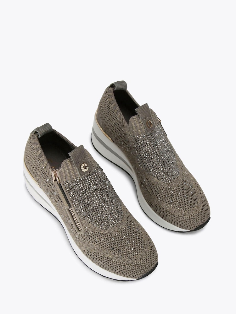 Carvela High Rise Zip Knit Trainers - Image 2 of 4 Carvela High Rise Zip Knit Trainers - Image 2 of 4