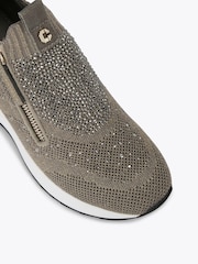 Carvela High Rise Zip Knit Trainers - Image 3 of 4