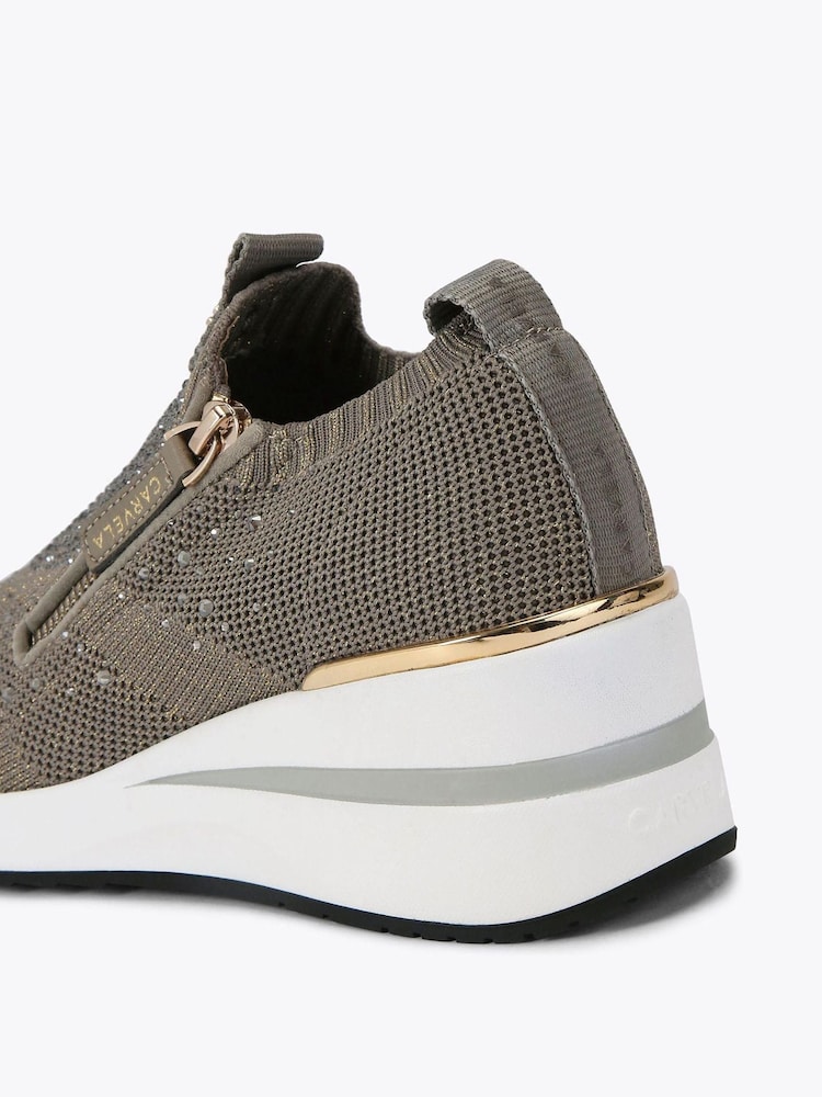 Carvela High Rise Zip Knit Trainers - Image 4 of 4