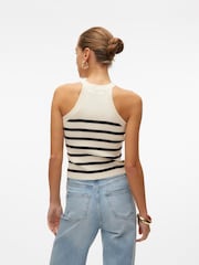 VERO MODA Cream Sleeveless Knitted Tank Top - Image 3 of 4