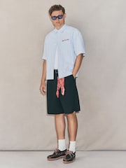 Blue EDIT Boxy Seersucker Stripe Shirt - Image 1 of 9