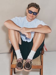 Blue EDIT Boxy Seersucker Stripe Shirt - Image 4 of 9