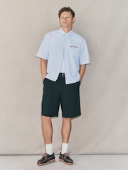 Blue EDIT Boxy Seersucker Stripe Shirt - Image 6 of 9