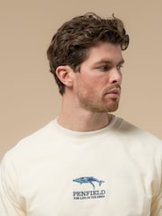 Penfield Cream Mens Embroidered Whale Sweatshirt - Image 4 of 5