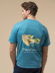 Синий - Penfield Mens Pocket Double Rib Crew T-Shirt - Image 2 of 6