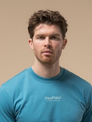 Синий - Penfield Mens Pocket Double Rib Crew T-Shirt - Image 4 of 6