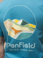 Синий - Penfield Mens Pocket Double Rib Crew T-Shirt - Image 6 of 6