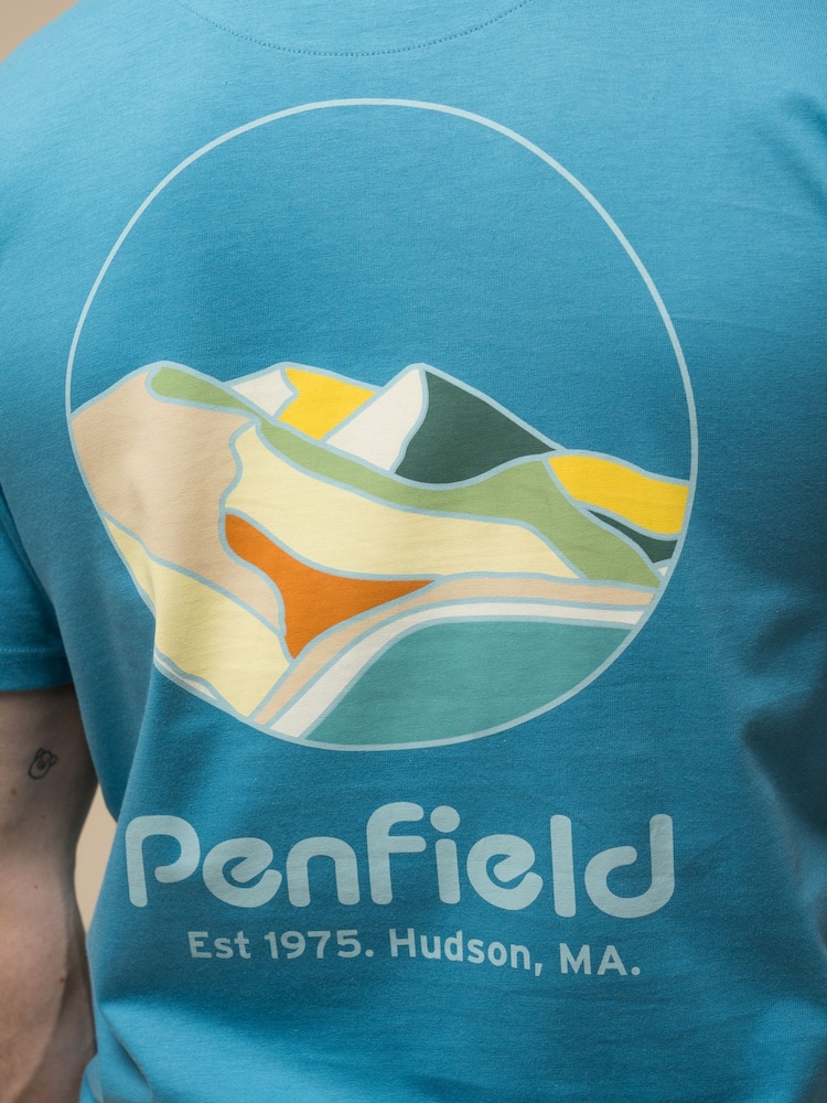Синий - Penfield Mens Pocket Double Rib Crew T-Shirt - Image 6 of 6