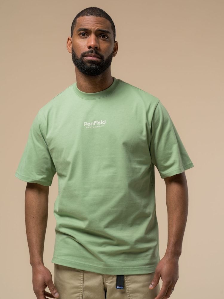 Зеленый - Penfield Mens Pocket Double Rib Crew T-Shirt - Image 1 of 5